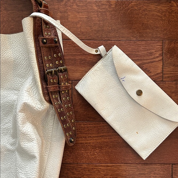 steven by steve madden white leather boho bag - Picture 6 of 9